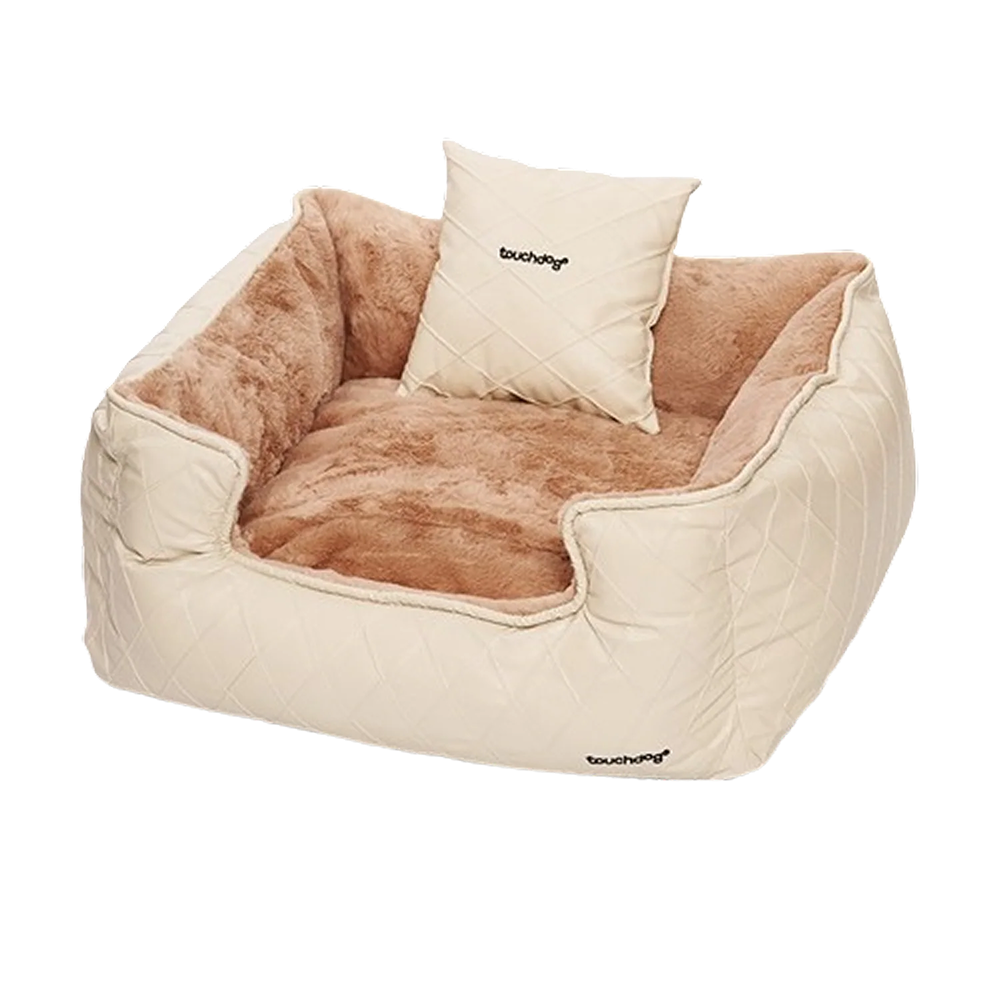 Plaid Cozy Bed – 4-Season, Fully Washable Square Nest for Pets