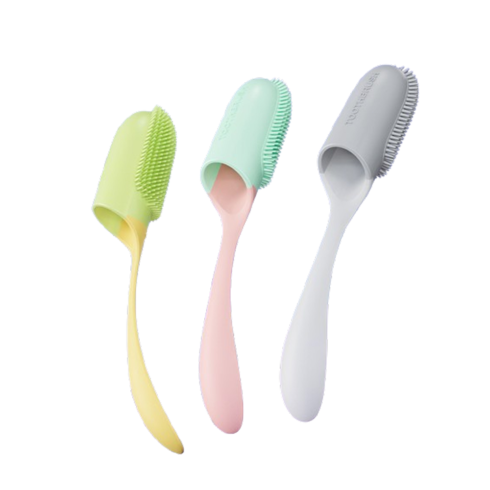 3-Pack Soft Silicone Pet Finger Toothbrush Set with Handle
