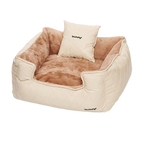 Plaid Cozy Bed – 4-Season, Fully Washable Square Nest for Pets